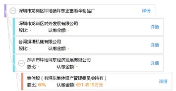 深圳市龍崗區坪地鎮坪東正富雨傘制品廠工商注冊信息概覽